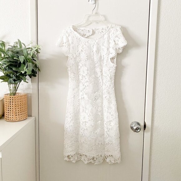 NWOT LULUS Romance Language White Backless Lace Dress Size Small NWOT LULUS Romance Language White Backless Lace Dress Size Small